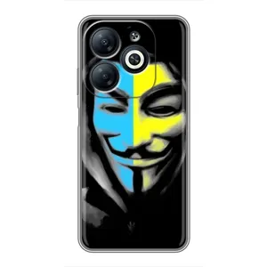 Чехол с Украинской символикой на Инфиникс Смарт 8 (Анонимус патриот)