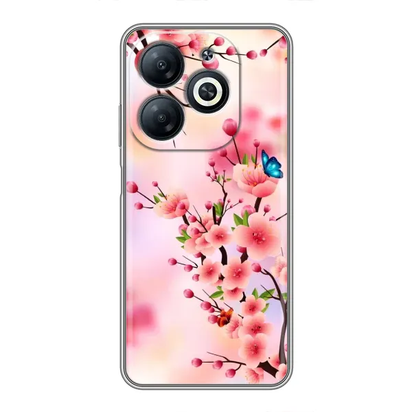 Чехол с рисунком «Бабочки на сакуре» для Infinix Smart 8 Чехол с рисунком «Бабочки на сакуре» для Infinix Smart 8