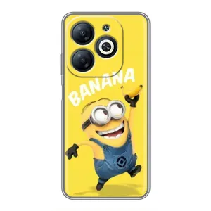 Мультяшный принт на Чехол для Инфиникс Смарт 8 (Banana)