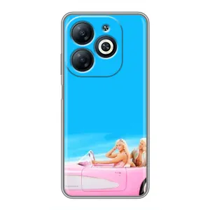 Силиконовый Чехол Барби Фильм на Infinix Smart 8 (Барби и Кен)
