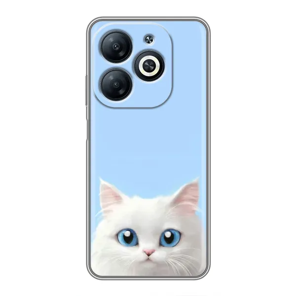 Чехол с рисунком «Белый кот» для Infinix Smart 8 Чехол с рисунком «Белый кот» для Infinix Smart 8