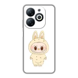 Чехол с принтом Лабубу для Infinix Smart 8 (Бежевый Лабубу)