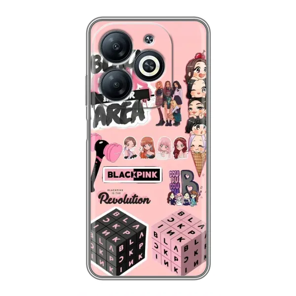 Чехол с рисунком «BLACK PINK коллаж» для Infinix Smart 8 Чехол с рисунком «BLACK PINK коллаж» для Infinix Smart 8