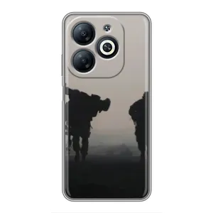 Чехлы на военную тематику для Infinix Smart 8 (Бой солдат)