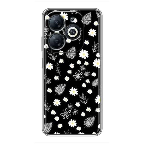 Чехол с рисунком «цветение на чорном» для Infinix Smart 8 Чехол с рисунком «цветение на чорном» для Infinix Smart 8