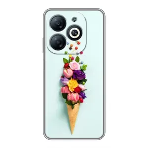 Чохли з тематикою "КВІТИ" на Infinix Smart 8 (Квітка-морозиво)