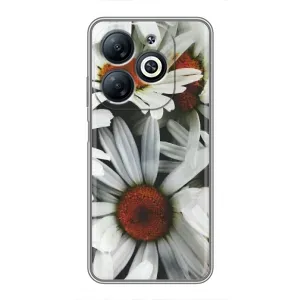 Чехол с ромашками на Infinix Smart 8 (Цветы Ромашки)
