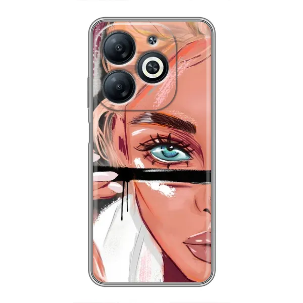 Чехол с рисунком «Девушка и ресницы» для Infinix Smart 8 Чехол с рисунком «Девушка и ресницы» для Infinix Smart 8