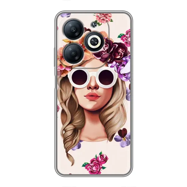 Чехол с рисунком «Девушка в очках» для Infinix Smart 8 Чехол с рисунком «Девушка в очках» для Infinix Smart 8