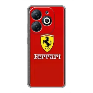 Силіконовий бампер з картинкою машини на Infinix Smart 8 (Ferrari Logo)