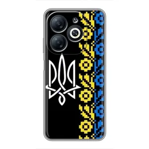Силиконовый Чехол на Infinix Smart 8 (Герб и вышыванка)