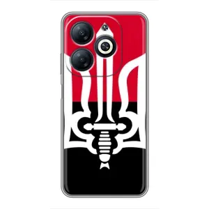 Чехлы УПА (Красно-Чёрный) на Infinix Smart 8 (Герб Украины)