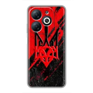 Чехлы УПА (Красно-Чёрный) на Infinix Smart 8 (Герб в цвете УПА)