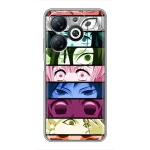 Силиконовые чехлы с глазами Anime для Инфиникс Смарт 8 (Глаза Хашира)
