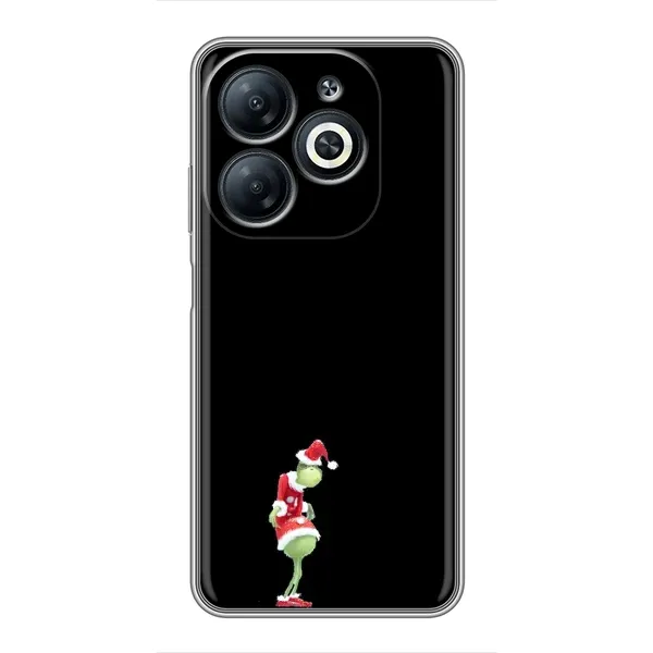 Чехол с рисунком «Гринч на чорном» для Infinix Smart 8 Чехол с рисунком «Гринч на чорном» для Infinix Smart 8