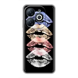 Чехол Стильные девушки на Infinix Smart 8 (Губы)