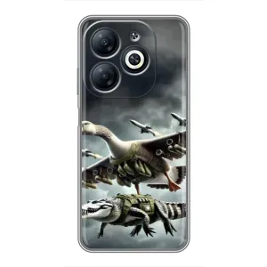 Чохол з мемами траралело тралала для Infinix Smart 8 (Гусіні і крокоділо)