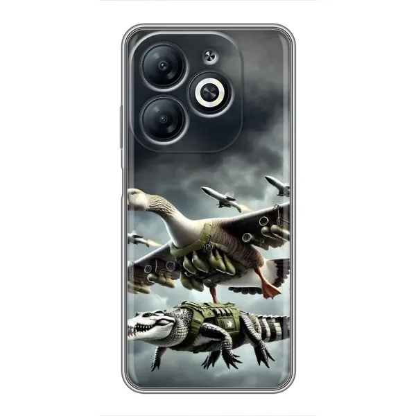 Чехол с рисунком «Гусини и крокодило» для Infinix Smart 8 Чехол с рисунком «Гусини и крокодило» для Infinix Smart 8