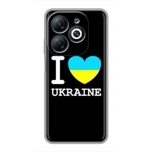 Чехол с Украинской символикой на Инфиникс Смарт 8 (I Love Ukraine)