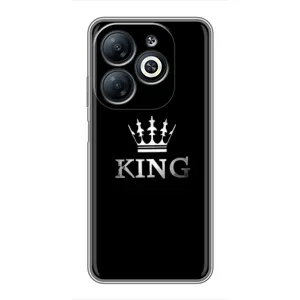 Чехол (Корона на чёрном фоне) для Инфиникс Смарт 8 (KING)