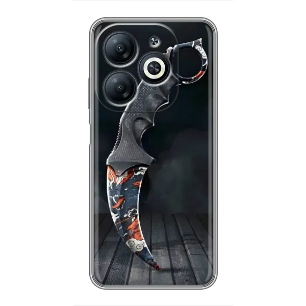 Чехол с рисунком «Кинжал КС ГО» для Infinix Smart 8 Чехол с рисунком «Кинжал КС ГО» для Infinix Smart 8
