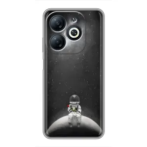 Силіконовый Чохол з принтом "Космонавти" на Infinix Smart 8 (Космонавт романтик)