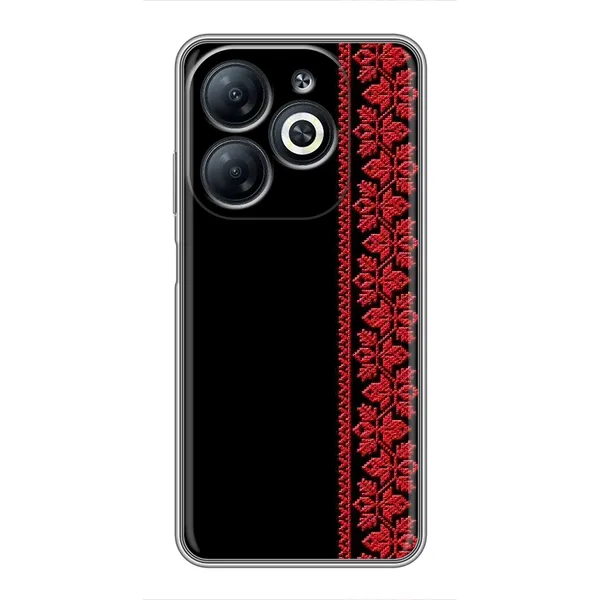 Чехол с рисунком «Красная Вышиванка» для Infinix Smart 8 Чехол с рисунком «Красная Вышиванка» для Infinix Smart 8
