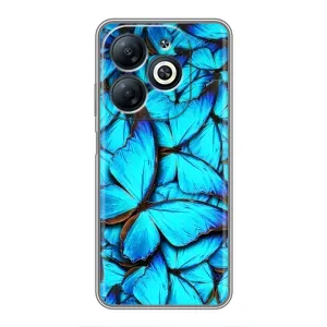 Силиконовый бампер с картинкой животных для Infinix Smart 8 (Крылья бабочек)