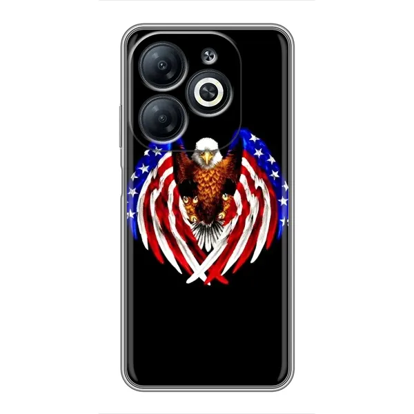 Чехол с рисунком «Крылья США» для Infinix Smart 8