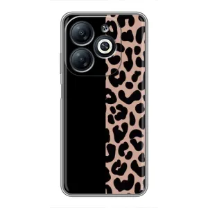 Чехол с леопардовым принтом на Infinix Smart 8 (Леопардовый фон)