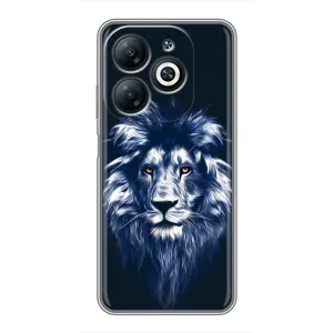 Чехол с картинкой на Infinix Smart 8 (Лев - синий)