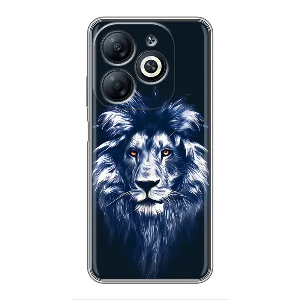 Чехол с рисунком «Лев - синий» для Infinix Smart 8 Чехол с рисунком «Лев - синий» для Infinix Smart 8