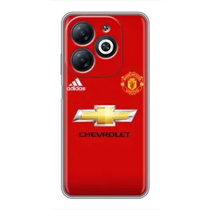 Силиконовые Чехлы принт Футбол на Infinix Smart 8 (Man United)