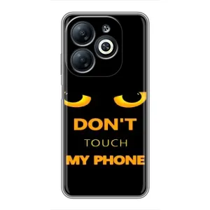 Чехол с Прикольным принтом на Infinix Smart 8 (Не трогай мой телефон)