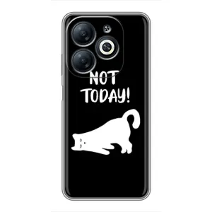 Бампер с изображением Котиков для Инфиникс Смарт 8 (Not Today)