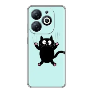 Силиконовый чехол с котиком для Infinix Smart 8 (Падающий кот)