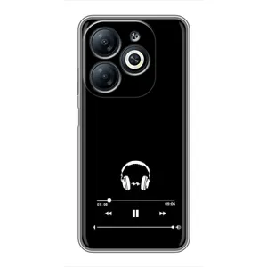 Чехол с картинками на черном фоне для Infinix Smart 8 (Плеер)