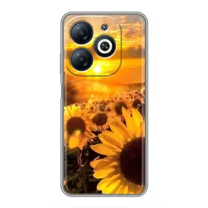 Чохол з Квітами для Infinix Smart 8 (поле соняшників)