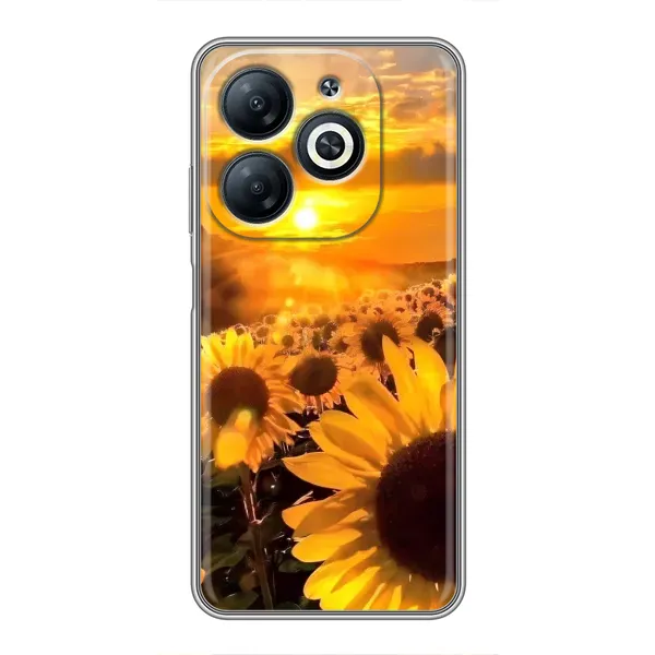 Чехол с рисунком «поле подсолнухов» для Infinix Smart 8