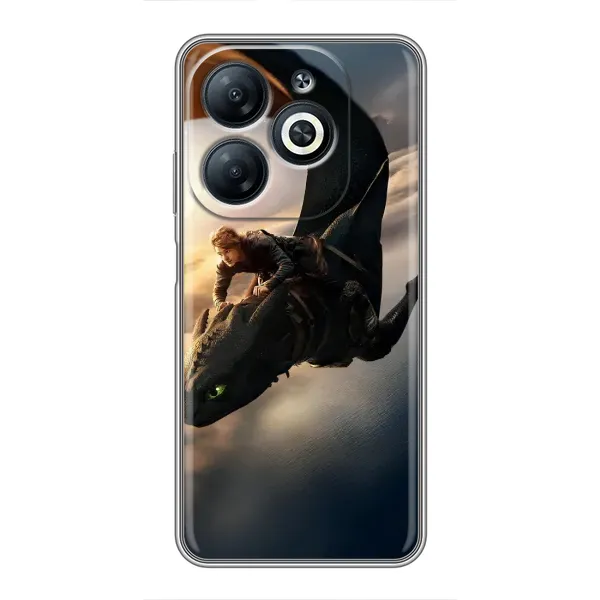 Чехол с рисунком «Полет Беззубика» для Infinix Smart 8 Чехол с рисунком «Полет Беззубика» для Infinix Smart 8
