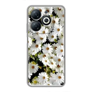 Чехол с ромашками на Infinix Smart 8 (Рамка в ромашках)
