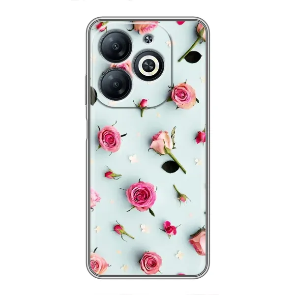 Чехол с рисунком «Разные цветы» для Infinix Smart 8 Чехол с рисунком «Разные цветы» для Infinix Smart 8