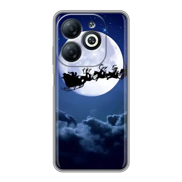 Чехол с рисунком «Санта - луна» для Infinix Smart 8 Чехол с рисунком «Санта - луна» для Infinix Smart 8