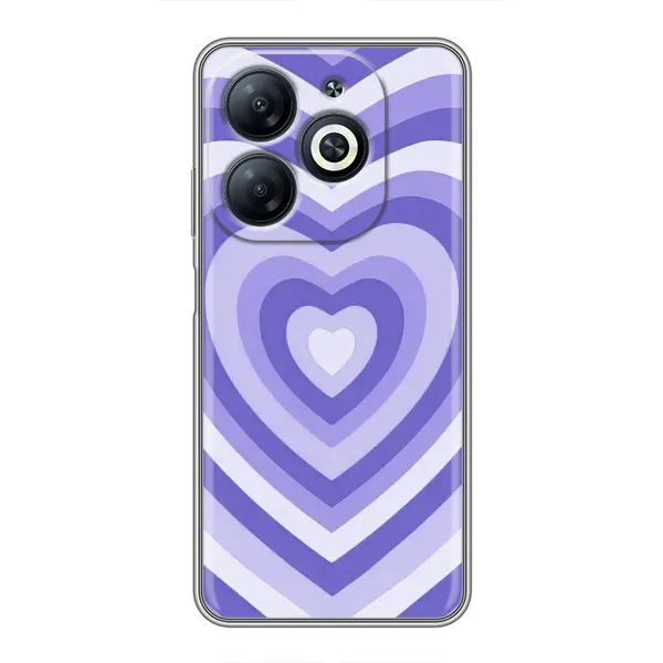 Чехол с рисунком «Сердце фиолет» для Infinix Smart 8 Чехол с рисунком «Сердце фиолет» для Infinix Smart 8