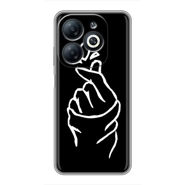 Чехол с рисунком «Сердце на черном» для Infinix Smart 8