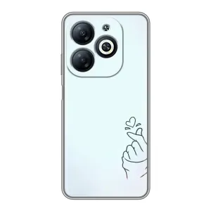 Чехлы (Знак сердечка) на Infinix Smart 8 (Сердце на голубом)
