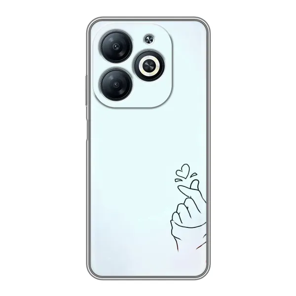 Чехол с рисунком «Сердце на голубом» для Infinix Smart 8