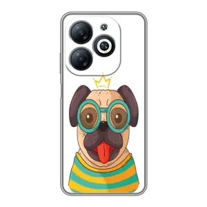 Бампер для Infinix Smart 8 с картинкой "Песики" (Собака Король)