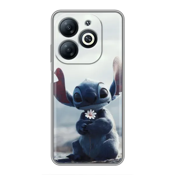 Чехол с рисунком «Стич с цветочком» для Infinix Smart 8 Чехол с рисунком «Стич с цветочком» для Infinix Smart 8