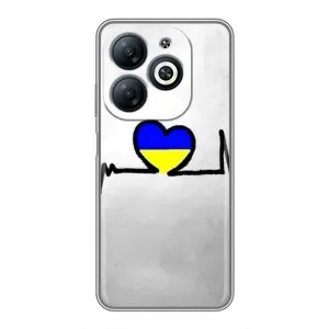 Силиконовый Чехол на Infinix Smart 8 (Я-Украина) (Украинская кардиограмма)